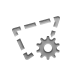Gear, polygonal, Selection Icon