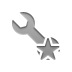 Wrench, star, technical Gray icon