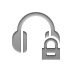 Earphone, Lock Gray icon