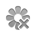 cross, Flower DarkGray icon