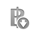 Currency, Down, sign, baht DarkGray icon