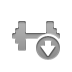 weight, Down Gray icon