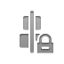 Lock, vertical, Center, Align Icon