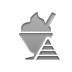 Icecream, pyramid Gray icon
