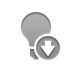 lightbulb, off, Down Icon