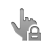 point, Hand, Lock Gray icon