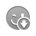 wink, smiley, Down DarkGray icon