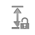 Lock, height, open Gray icon