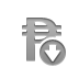Currency, Peso, sign, Down DarkGray icon