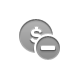 coin, Dollar, delete DarkGray icon