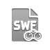swf, Format, File, Binoculars Gray icon