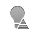 lightbulb, off, pyramid Gray icon