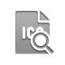 File, Ico, Format, zoom Gray icon