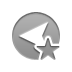 Left, star, arrowhead DarkGray icon