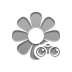 Flower, Binoculars Gray icon