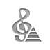 notation, Composer, pyramid Gray icon