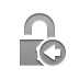 open, Lock, Left Gray icon
