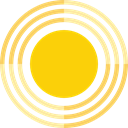 meteorology, Summertime, nature, Sunny, warm, sun, weather, summer Gold icon