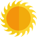 Summertime, warm, weather, nature, meteorology, sun, Sunny, summer Gold icon