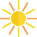 warm, weather, sun, Summertime, summer, meteorology, Sunny, nature Black icon