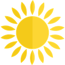 nature, Summertime, Sunny, sun, warm, summer, meteorology, weather Gold icon