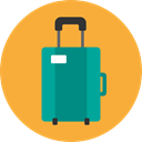 luggage, Tools And Utensils, suitcase, baggage, travelling SandyBrown icon