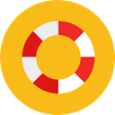 security, Float, Lifesaver, help, lifeguard, lifebuoy, Floating Orange icon