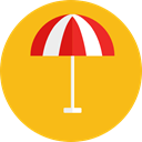 Beach, Holidays, Sun Umbrella, summer, vacations Orange icon