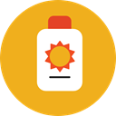 Sun Protection, Beach, Holidays, Sun Cream Goldenrod icon