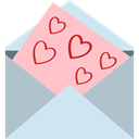 Heart, romantic, card, Wedding Invitation, love Pink icon
