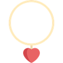 necklace, Heart Shape, fashion, Accessory, Jewelry, jewel, Heart Shaped, luxury Black icon