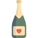 Bottle, Alcoholic Drink, party, Alcohol, Celebration, champagne, food Black icon
