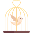 Animals, pigeon, bird, Cage, dove Black icon
