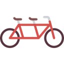 Bicycle, romantic, transport, sport, Tandem Black icon