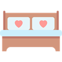Hostel, Bed, Sleepy, Sleeping, hotel DarkSalmon icon
