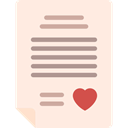 Marriage, document, contract, wedding MistyRose icon