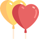 party, Celebration, birthday, Balloon, decoration, new year, balloons IndianRed icon