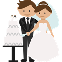 groom, romantic, people, Wedding Couple, Bride WhiteSmoke icon