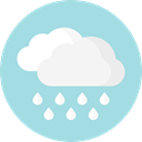 meteorology, weather, Atmospheric, Rain, Cloud, Elements LightBlue icon