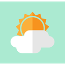 Atmospheric, meteorology, weather, Cloudy PowderBlue icon