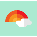 Atmospheric, weather, meteorology, Rainbow PowderBlue icon
