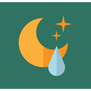 Moon, Rain, meteorology, weather, Atmospheric, night SeaGreen icon