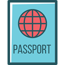 passport, technology, Identity, document, travel, identification SkyBlue icon