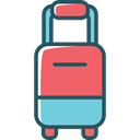 baggage, suitcase, luggage, travelling Black icon