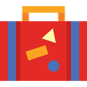 luggage, travelling, Tools And Utensils, baggage, suitcase Crimson icon