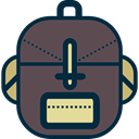 luggage, baggage, travel, Bags, Backpack DimGray icon