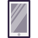 technology, Mobile, Iphone, smartphone, mobile phone, cellphone Silver icon