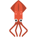 Animals, Animal, Aquarium, Sea Life, Aquatic, squid Black icon