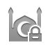Mosque, Lock Gray icon