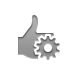 Hand, thumbsup, Gear Gray icon